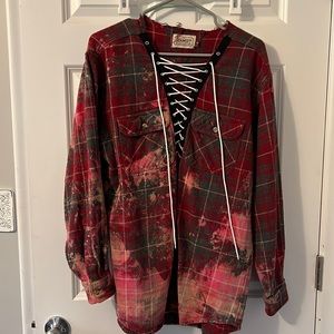 Pink Floyd bleach dyed flannel